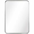 Empire Art Direct Ultra Brushed Silver Stainless Steel rectangular Wall Mirror PSM-10701-2230